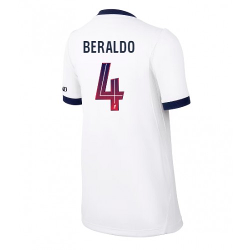 Paris Saint-Germain Lucas Beraldo #4 Vieraspaita Naiset 2026-27 Lyhythihainen